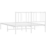  Metalni okvir za krevet s uzglavljem bijeli 160x200 cm | shoptok.hr