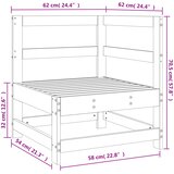  Kutna vrtna sofa siva od masivne borovine | shoptok.hr