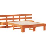  Konstrukcija postelje Rjava 140 x 190 cm Masivno borovo les, (5000126815) | Shoptok.si