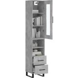  Visoka komoda siva betona 34 5x34x180 cm od konstruiranog drva | shoptok.hr