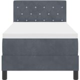 Box spring krevet Tamno siva 80 x 200 cm Baršun | shoptok.hr