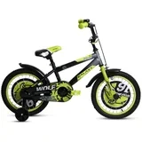 Bicikl dečiji WOLF 16" crna/siva/neon zelena