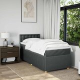  Okvir kreveta s oprugama i madrac tamnosivi 80x200cm od tkanine | shoptok.hr