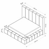 Hanah home bračni krevet alin 180 x 200 white