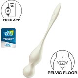 Satisfyer Love Birds 1 - pametne, vibrirajuće gejša kuglice (bijele) | shoptok.hr