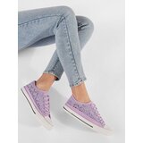 Shelvt Purple openwork sneakers | Shoptok.si