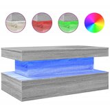 Maison Chic Klubska mizica - kavna mizica - Nizka mizica z LED lučkami siva sonoma 90x50x40 cm, (21752382) Cene