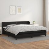The Living Store Box spring postelja z vzmetnico črna 200x200 cm umetno usnje - Box Spring Postelja, (21520501) Cene