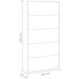vidaXL Stalak za ručnike bijeli 60 x 10 x 116 cm čelični | shoptok.hr