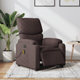 The Living Store Električni masažni naslanjač temno rjavo blago - Električni Masažni Stol, (21572618) | Shoptok.si