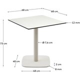 Kave Home Kovinska vrtna miza 68x68 cm Dina – | Shoptok.si