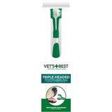 Vets Best Triple Headed Toothbrush - trostrana četkica za zube za pse Cene