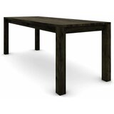  Hrastov stol 200 x 80 cm, crni sa srebrnim efektom | shoptok.hr