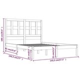  Okvir za krevet od masivne borovine bijeli 140 x 190 cm | shoptok.hr