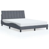 vidaXL okvir za krevet s uzglavljem tamnosivi 120x200 cm baršunasti | shoptok.hr