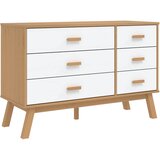  Ladičar OLDEN bijelo-smeđi od masivne borovine | shoptok.hr