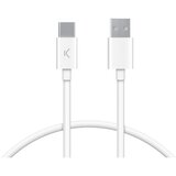 Ksix kabel za punjenje i prijenos podataka, USB-A na USB-C 12 W, 1.0m, bijeli | shoptok.hr