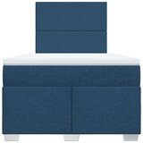 vidaXL Box spring postelja z vzmetnico moder 120x200 cm blago | Shoptok.si