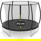  Vrtni trampolin Premium 312 cm (10 ft) s unutarnjom mrežom i ljestvama – crni | shoptok.hr