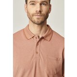 AC&Co / Altınyıldız Classics Men's Tile-beige Polo Neck Pocket Regular Fit Relaxed Fit Straight T-Shirt Cene