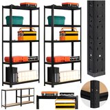 AKORD Komplet 2 Kovinskih Garažnih Regalov, Črna, (5000332555) | Shoptok.si