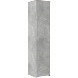 Maison Chic Visoka omara - Komoda - Predalnik betonsko siva 40x42,5x185 cm inženirski les, (21721608)