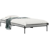  Okvir za krevet boja hrasta 90x200 cm konstruirano drvo i metal Siva 90 x 200 cm | Shoptok.si