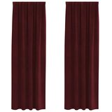  Zavjese za zamračivanje 2 pcs Vinska crvena 140 x 225 cm Baršun | shoptok.hr