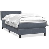 vidaXL Box spring krevet s madracem tamnosivi 90x220 cm baršunasti | shoptok.hr