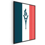  Plakat - French Flag with a Torch 21x30 Crni okvir | shoptok.hr