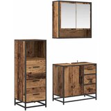 vidaXL Set namještaja za kupaonicu 3 pcs Staro drvo 65 x 33 x 60 cm Cijene