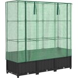 vidaXL Povišena gredica s pokrovom za staklenik 120 x 40 x 138 cm | shoptok.hr