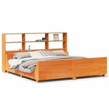  Krevet s regalom za knjige bez madraca 180x200 cm masivno drvo | shoptok.hr