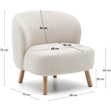 Kave Home Krem fotelja od šenila Ulit – | shoptok.hr