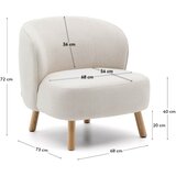 Kave Home Kremno bel fotelj iz šenilje Ulit – | Shoptok.si