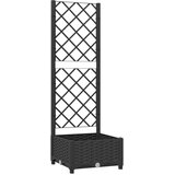 Maison Chic Cvetlično korito - Cvetlični Lonec z oporno mrežo črno 40x40x121,5 cm PP, (21790425) Cene
