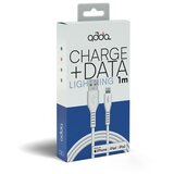 ADDA Kabel USB-304-WH, Fusion Charge+Data, MFI, USB-A na lightning, 2.4A, Premium TPE, 1m, bel, (21251126) | Shoptok.si