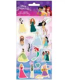 Luna Set 3D napihnjenih nalepk Čudovite Disney princeske na listu 10 x 22 cm | Shoptok.si