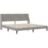  Okvir kreveta s madracem Svijetlo siva 180 x 200 cm Baršun | shoptok.hr