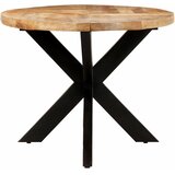 Blagovaonski stol ovalni 200 x 100 x 75 cm od grubog drva manga | shoptok.hr