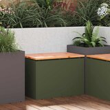 vidaXL Vrtna klop Olivno zelena 60 x 40 x 43 cm Jeklo Cene