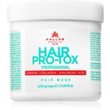 Kallos Hair Pro-Tox maska za šibke in poškodovane lase s kokosovim oljem, hialuronsko kislino in kolagenom 275 ml | Shoptok.si