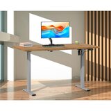 MID.YOU Dvižna Miza E-lona, Barva Hrasta, Srebrna, 110x80cm | Shoptok.si