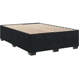 vidaXL Box spring postelja z vzmetnico črna 140x200 cm žamet | Shoptok.si