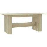 vidaXL Jedilna miza sonoma hrast 180x90x76 cm iverna plošča, (20946958) Cene