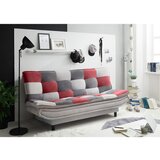 MID.YOU ZOFA S POSTELJNO FUNKCIJO, srebrne barve, barve gozdnih sadežev, temno siva tekstil, leseni material | Shoptok.si
