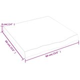  Zidna polica tamnosmeđa 60x60x(2-6) cm od obrađene hrastovine | shoptok.hr