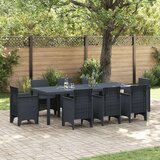  Vrtna miza Antracit 250x100x73 cm Poli Ratan, (22008370) | Shoptok.si
