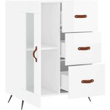 vidaXL Komoda visok sijaj bela 69,5x34x90 cm inženirski les | Shoptok.si