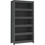 Maison Chic Knjižna omara - Knjižni regal siva 80x35x154 cm trdna borovina, (21723320) Cene
